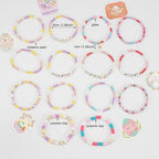 Twinfree Bohemia Beaded Bracelet for Women, Polymer Clay Stretch Bracelets - color: color 44
