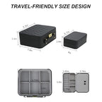 Portable Jewelry Box, Large Travel Jewelry Case Organizer (Black) - color: Black-1