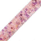 BEADIA Natural Fluorite Beads 4x2mm 120pcs Faceted Rondelle Loose Semi Gemstone Beads for Jewelry Making Design - color: Fluorite
