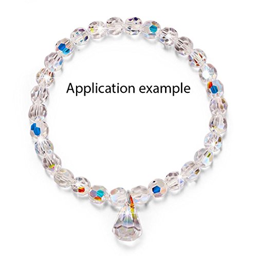 50pcs Adabele Austrian 6mm Faceted Loose Round Crystal Beads Crystal Clear Compatible with 5000 Swarovski Crystals Preciosa SS2R-601 - color: Crystal Clear, size: 6mm (50pcs)