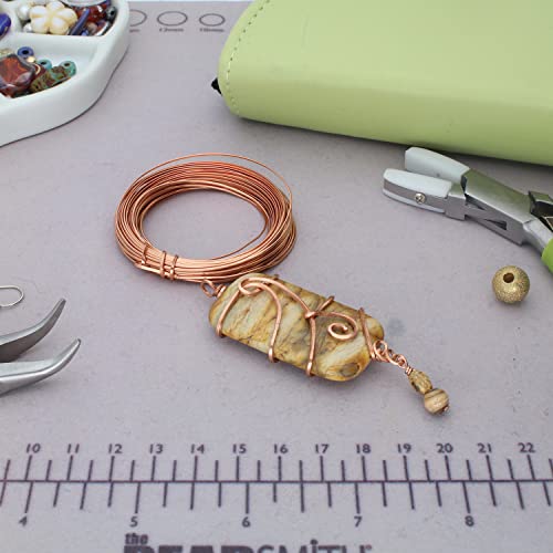 The Beadsmith Half-Round Craft Wire – Soft Temper Jewelry Wire, Copper Color, 18 Gauge, 7 Yards - color: Copper, size: 18 Gauge
