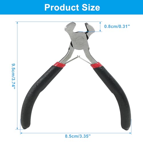 9.5cm/3.74" End Cutting Pliers for Jewelry Making, Bull Nose Pliers, Fret Wire Cutter, Nail Puller Tool for Carpenter, End Nippers for Zipper Install Stops, Wire Cutting - style: End Cutting Pliers