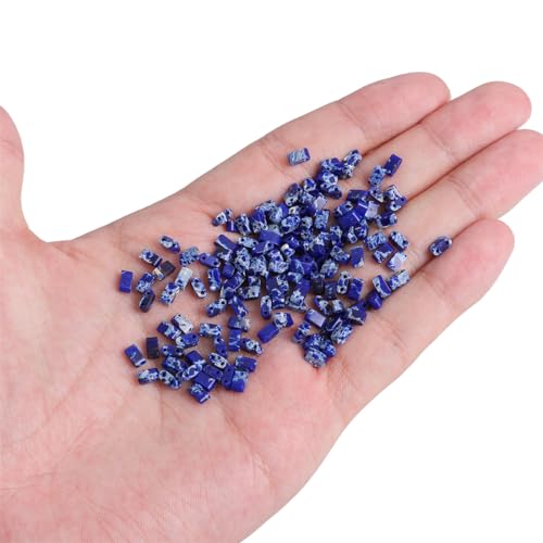 Beadia Royal Blue Imperial Jasper Stone Tila Beads 5x2mm Rectangle 2-Hole Spacer Beads for DIY Bracelet Earring Making 15"/Strand - color: Imperial Jasper Royal Blue, size: 5x2mm