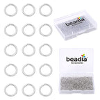 BEADIA Platinum Plated Jump Rings Non Tarnish 3mm 1200pcs for Jewelry Making Findings - color: Platinum, size: 0.5x3mm