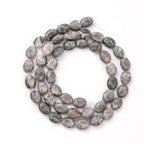 6×8mm Natural Map Gemstone Loose Beads Flat Oval Healing Crystal Loose Stone Beads for Jewelry Necklace Bracelet Earring Craft - color: Map Stone