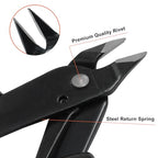 Murtenze 3 Pack 170ii Wire Flush Snips Micro Wire Cutters, Blue Nippers Diagonal Cutters 3D Printer Filament Pliers Tool for Cutting Electronics,Wires(5 Inch, Black) - color: Black