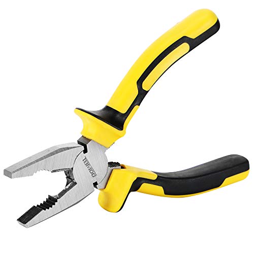 DOWELL Lineman's Pliers - 8 Inch Combination Pliers with Cutter, Nickel Chromium Steel Construction, Professional Handle - size: 8" Lineman's Pliers