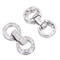 2pcs Adabele Authentic Sterling Silver Snap Lock Fold-Over Necklace Enhancer Hinged Clasp Cubic Zirconia CZ Imitation Diamond Tarnish Resistant for DIY Jewelry Making SS378-3