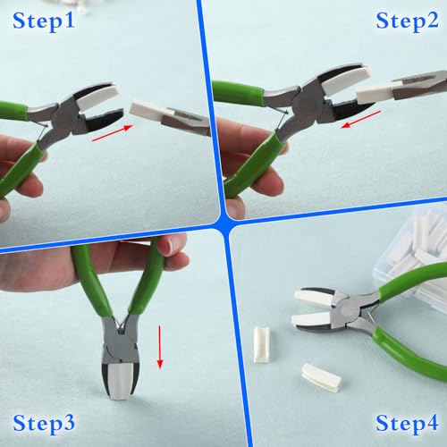 SPEEDWOX Flat Nose Pliers Replacement Tips Pair of 12 Replacement Jaws for Jewelry Making Pliers Tool - style: 24Pcs Replacement Tips