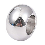 BEADIA Stainless Steel Spacer Beads 5x3mm Rondelle Loose Charm Caps Beads for DIY Jewelry Making 100pcs with 2.5mm Hole - color: 5x3mm 2.5mm