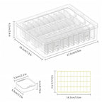 Bead Organizer Box, 31 Pcs Clear Plastic Storage Containers with Hinged Lids Mini Boxes for Jewelry Making, Crafts, DIY, Seed, Small Parts - size: 31 Compartments