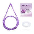Natural Stone Beads Round Genuine Real Stone Beading Strand Loose Gemstones DIY Smooth Bead for Bracelet Necklace Earrings Jewelry Making (Amethyst, 4mm 90 Pieces) - color: Amethyst, size: 4mm 90pcs