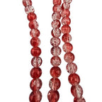 DandS ltd Crackle Lampwork Glass Beads for Jewelry Making, Dark Pink, Vibrant DIY Bracelets, Necklaces, Earrings, Beading Supplies & Craft Kits for Handmade Jewelry, 80pcs 0.39 inch (10mm), #J233-10 - color: Dark Pink