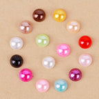 2500pcs 6mm Half Round Pearl Beads Mixed 15 Colors Cabochon Flatback Gem DIY Scrapbooking Shoes Phone Nail Art Making Crafts Material - size: 6mm 2500pcs