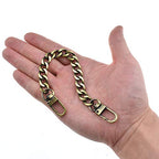 HAHIYO Purse Chain Strap 7.9 inches Bronze Shoulder Cross Body Sling Replacement Comfortable Flat 0.4' Wide 2.4mm Thick Metal 1 Pack - size: Bronze 7.9 inches
