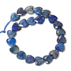 22pcs Faceted Heart Stone Beads Natural Lapis Lazuli Bead 8mm Crystals and Healing Stones for Jewelry Making Supplies,Friendship Bracelet Kit,Love Gifts - color: Lapis Lazuli