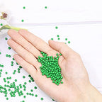 Size 6/0 Crafts Glass Seed Beads 4mm Dark Green Beads for Jewelry Making (Total About 100g About 1200pcs) - color: Dark Green