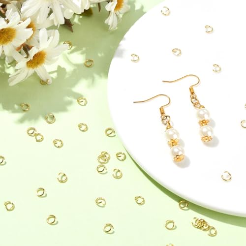 DanLingJewelry 200 pcs 304 Stainless Steel 21 Gauge Open Jump Rings 5mm for Jewelry Making Connectors Jewelry Finding Golden Color - color: 200 pcs - ф5mm δ 0.8mm - Golden
