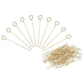 PATIKIL 200Pcs 304 Stainless Steel Jewelry Eye Pins 22mm 22 Gauge Gold Open Eye Pins for Jewelry Making DIY Craft Necklaces Bracelets Earrings - color: Gold, size: 22mm