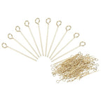 PATIKIL 200Pcs 304 Stainless Steel Jewelry Eye Pins 22mm 22 Gauge Gold Open Eye Pins for Jewelry Making DIY Craft Necklaces Bracelets Earrings - color: Gold, size: 22mm