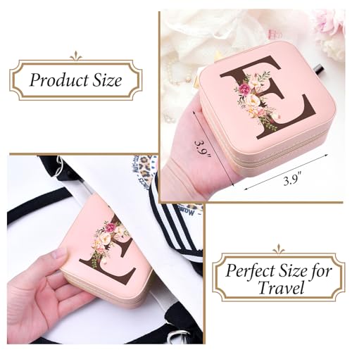 Inngeroo Mothers Day Mom Gifts from Daughter Son, Travel Jewelry Case Box Organizer Personalized Gifts for Mom Wife Women, Gift for Friend Sister Grandma Aunt, pink - style: E