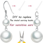 60pcs Safety Non-Allergenic Plastic Earring Posts Ear Wire Anti Allergy Posts Earring Findings DIY Jewelry Making for Sensitive Ears (Post with Parallel Ring) - color: Post with Parallel Ring 60pcs