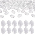 Craftdady 200Pcs Transparent Oval Glass Cabochons 20x15mm Clear Glass Flat Back Dome Tile Cabochon Covers for Photo Pendant Jewelry Making - color: Transparent Clear, size: 20x15mm Oval