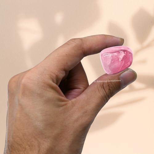 Amazing Gemstone Star Rose Quartz Crystal Tumbled Stones Polished Rocks - Natural Gem Stones for Healing - DIY Crystals for Protection (1 Piece) - color: Star Rose Quartz