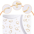 Beebeecraft 1 Box 20Pcs Leverback Earring Findings 18K Gold Plated French Earring Hooks 15.6x10mm Ear Wire Clip Earring Connector with 20Pcs Open Jump Rings for Jewelry Making - color: Gold Leverback Earring
