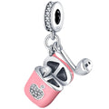 925 sterling silver bracelet necklace pendant, women's jewelry gift, dream catcher net bead pendant, suitable for original bracelets, parties, birthday jewelry gifts - color: PAC165