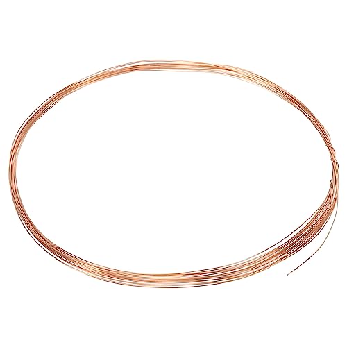 PATIKIL 16.4 Feet Solid Bare Copper Wire, 29 Gauge 99.9% Pure Copper Wire 0.3mm Soft Beading Wire Metal Plant Stem Ties for Jewelry Craft (5m) - size: 0.3mmx5m