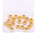 BEADIA 18K Gold Plated Stopper Beads 10x4.5mm 20pcs Rondelle Insert Silicon Length Adjust Spacer Beads for Jewelry Making Findings - color: Rondelle, size: 10x4.5mm