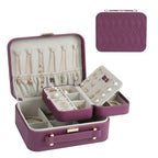 Jewelry Box for Women, Travel Jewelry Organizer Ladies Watch and Jewelry Case Travel Jewelry Case for Necklaces. (Burgundy Red) - color: Burgundy Red