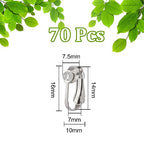 UNICRAFTALE 70Pcs 304 Stainless Steel Clip-on Earring Converter Components Hypoallergenic Round Earring Clip Backs DIY Earring Making for Women Non-Pierced Ears - color: Steel Color
