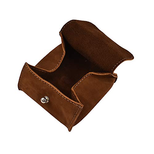 Hide & Drink, Jewelry Pouch, Mini Travel Size Box, Rings & Precious Articles Storage Organizer, Groom & Bridesmaid Wedding Gifts, Full Grain Leather, Handmade, Swayze Suede - color: Swayze Suede