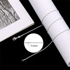 925 Sterling Silver Chain Necklace for Women 16-24 Inch Silver Jewelry Gift - size: 22 Inch, style: Round Snake Chain 1mm