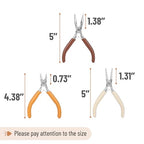 Mr. Pen- Pliers for Jewelry Making, 3 Pack, Chain Nose, Round Nose Pliers Set and Wire Cutter for Beading, Wire Wrapping, Jump Rings, Jewelry Repair, Crafting, DIY - color: Autumn