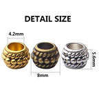 150pcs Spacer Beads Large Hole Tibetan Alloy Rondelle Bead Spacers Column Tube Loose Charms for DIY Jewelry Bracelet Necklace Making Accessory