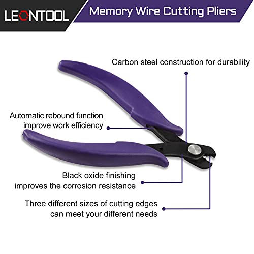 5.5 Inches Memory Wire Cutter Kit for Jewelry Making, 200 Gold Memory Wire Loops, 64mm Gauge, Polished Stainless Steel, Gold - color: Gold