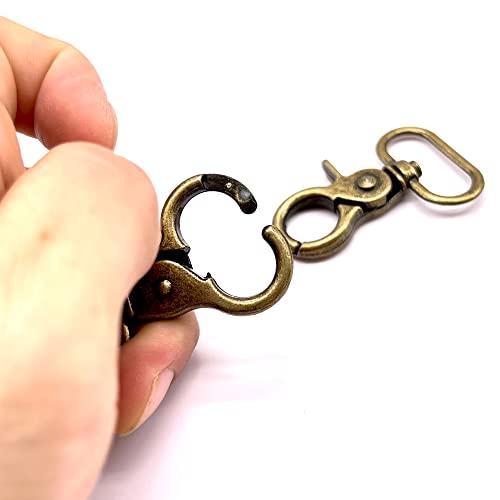 1.5 inch Swivel Hooks for Purse 1 1/2 inch Swivel Lobster Clasp Antique Bronze Snap Clips Lobster Claw Lanyard Swivel Clasps for Bag Strap 38mm Extra Large Lobster Clasps 10pcs 1.5" - color: 1.5 inch Swivel Lobster Clasps Antique Bronze