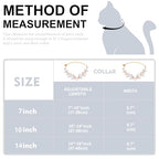 HOWWFALY Dog Cat Pearl Collars with Cute Pet Paw Gold Chain Stainless Steel Collars Necklace Adjustable Collar Dog Chain Cat White Pearl Pet Collar (White, M) - color: White, size: Medium