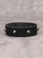 GelConnie Leather Cuff Bracelet Punk Braided Bracelets Rock Leather Wristbands Faux Mens Leather Bracelet Gothic Viking Bangle Adjustable Wrap Bracelet for Women,Men - color: MLPB119-Black