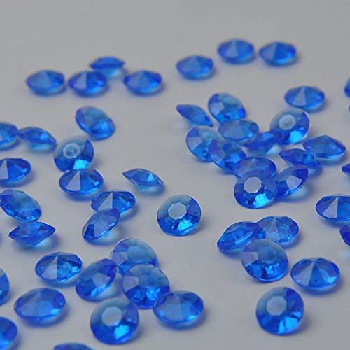 ZKC 10mm 1000PCS Crystal Acrylic Diamond Vase Fillers Beads for Wedding Centerpiece Table Scatter Shower Party Vase Beads Decorations(Light Blue) - color: Light Blue