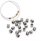 1400 Pieces Brass Tube Crimp Beads Wire Guardians Crimp Bead Knot Covers Bead Tips Knot Covers for DIY Bracelets Necklaces Jewelry Making Crafts Supplies(Gun Black) - color: Gun Black