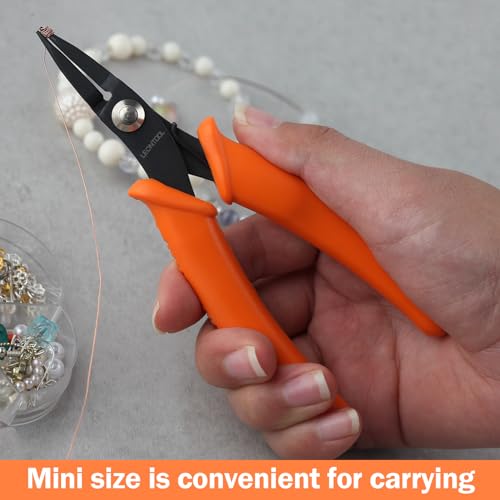 5-Inch Long Nose Pliers Specialty Pointed Nose Tweezer Nose Pliers 1mm Diameter Tip Mini Needle Nose Chain Nose Pliers Flat Smooth Jaw Precision Pliers Jewellery Making Tool - style: Long Nose Pliers