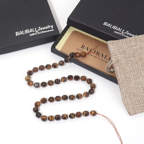 8mm Faceted Natural Tiger Eyes Stone Loose Round Semi Gemstone Beads for Bracelet Necklace Jewelry DIY Making - color: Tiger Eyes-1