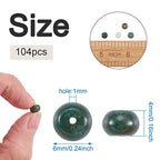 Cheriswelry 104pcs/Strand 6mm Natural Indian Agate Stone Beads Rondelle Gemstone Loose Spacer Abacus Beads Smooth Charms for DIY Craft Earring Bracelet Necklace Jewelry Making Supplies - color: Natural Indian Agate*2