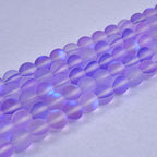 38PCS 10mm Natural Violet Purple Mystic Aura Quartz Gemstone Frosted Matte Titanium Round Loose Spacer Beads 15 inch Full Strand Crystal Healing Power Quartz - color: Violet Purple, size: 10mm
