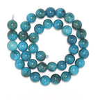45pcs 8mm Natural Stone Beads Blue Apatite Beads Energy Crystal Healing Power Gemstone for Jewelry Making, DIY Bracelet Necklace - color: Blue Apatite, size: 8mm
