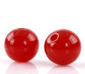 900 Round Red Acrylic Beads 8mm Diameter with 1.5mm Hole - color: Red, size: 8mm